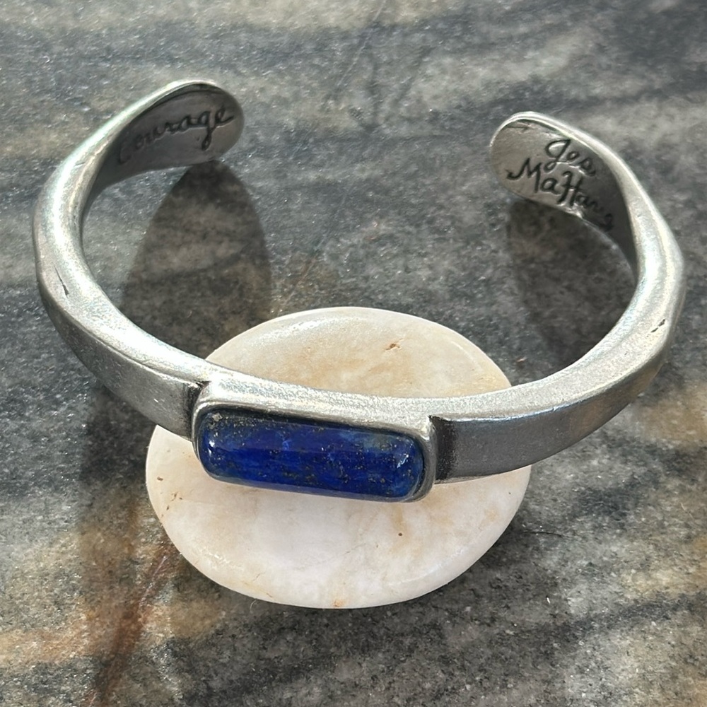 Jes MaHarry Sterling Silver Lapis Lazuli cuff bracelet. New with tags - Picture 3 of 8